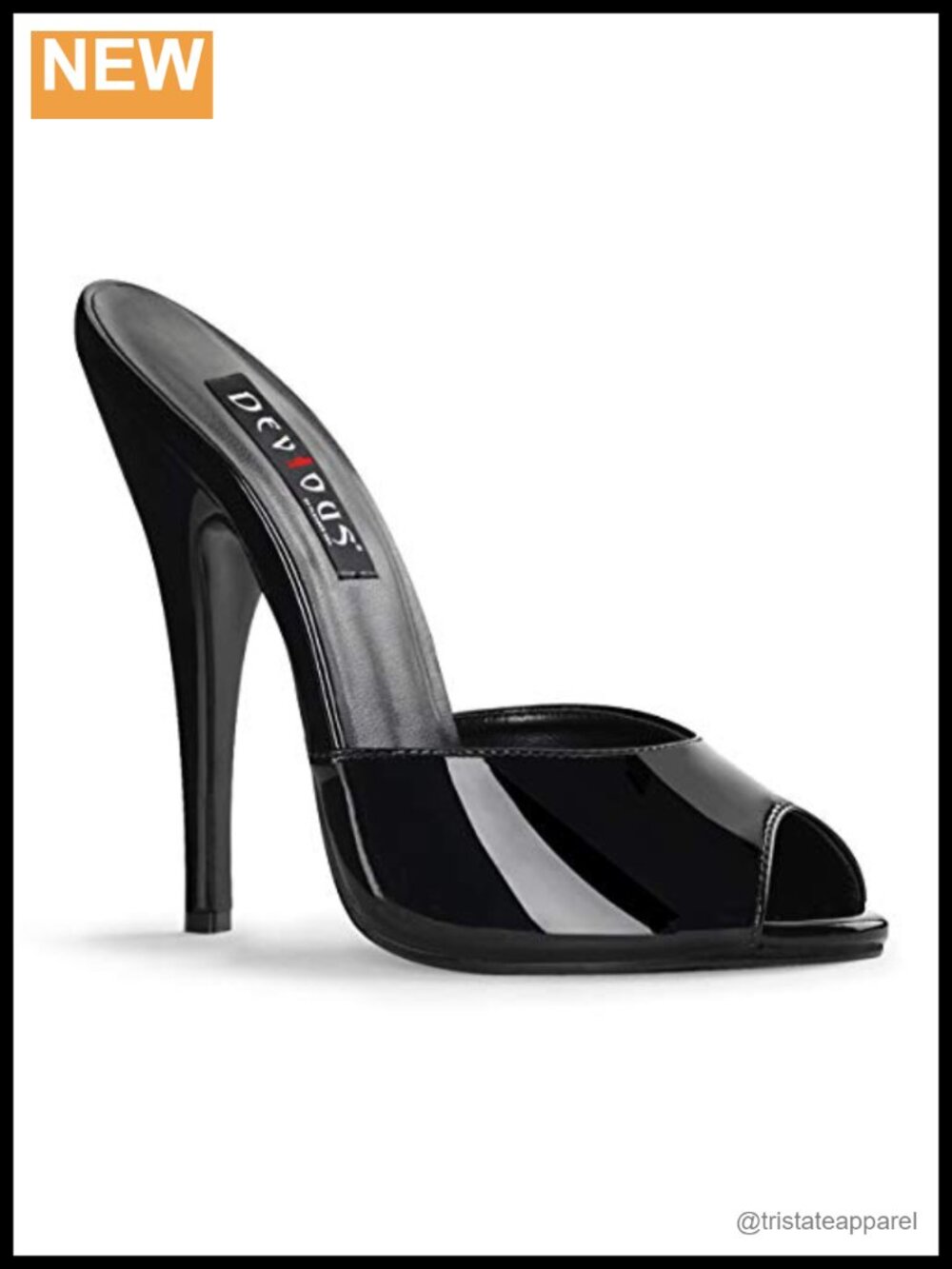 Open Toe Slide Platform Sandal with Stiletto Heel and Ankle Strap